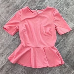 Beautiful salmon pink peplum top